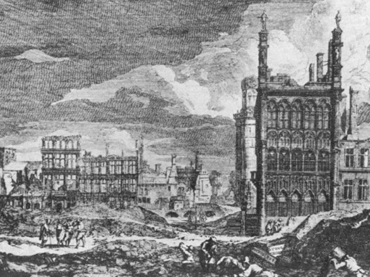 1695 the Bombardment of Brussels